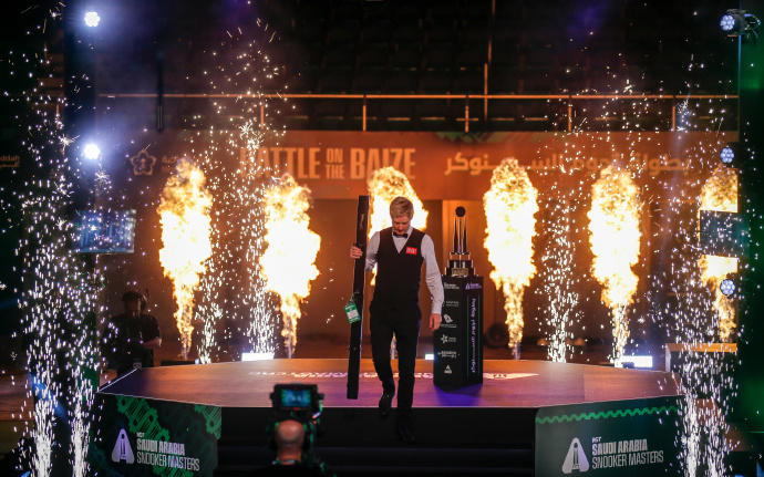 🎱斯诺克大师赛罗伯逊6-3斯莱塞成功晋级,决赛将战奥沙利文和韦克林的胜者